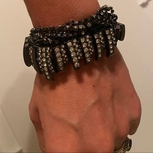 Erickson Beamon bracelet - gunmetal & clear